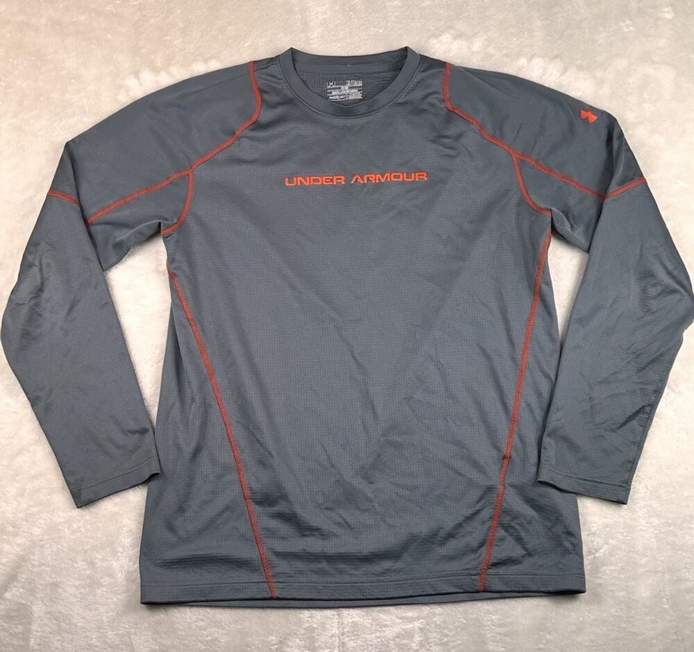 Under Armour Compression Shirt Men’s Sz XL Grey ColdGear Long Sleeve Base Layer